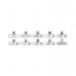 Rubbermaid Slim Jim Recycling Station Billboard Label Kit (Pack of 10) 2057734 RU91791