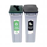 Rubbermaid Slim Jim 2-Stream Recycling Station General WasteMixed Recycling 2129601 RU91843