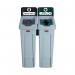 Rubbermaid Slim Jim 2-Stream Recycling Station General WasteMixed Recycling 2129601 RU91843