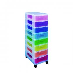 Cheap Stationery Supply of Really Useful Storage Tower With 8 Drawers Multicoloured DT1007 RUP63346 Office Statationery