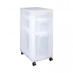 Really Useful Plastic Storage Tower 3 Drawers Clear 7L/12L/25L DT1019 RUP63357