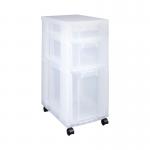 Really Useful Plastic Storage Tower 3 Drawers Clear 7L12L25L DT1019 RUP63357