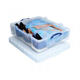 Really Useful 70L Plastic Storage Box W810xD620xH225mm Clear 70C RUP63474