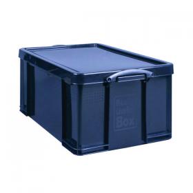 Really Useful 64L Recycled Plastic Storage Box Black 64Black R RUP80004