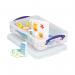 Really Useful 4L Plastic Storage Box With Lid 395x255x80mm Clear KING4C RUP80044