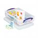 Really Useful 4L Plastic Storage Box With Lid 395x255x80mm Clear KING4C RUP80044