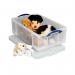 Really Useful 50L Plastic Storage Box W710xD440xH230mm Clear KING50C RUP80051