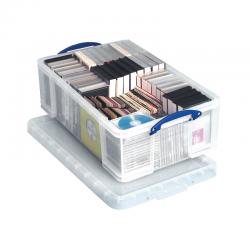 Really Useful 50L Plastic Storage Box 710x440x230mm Clear KING50C RUP80051
