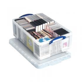 Really Useful 50L Plastic Storage Box 710x440x230mm Clear KING50C RUP80051