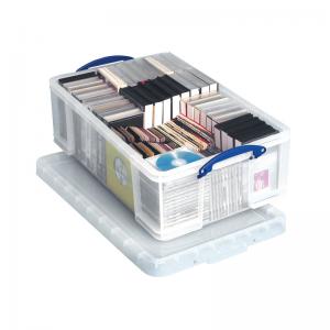 Really Useful 50L Plastic Storage Box 710x440x230mm Clear KING50C