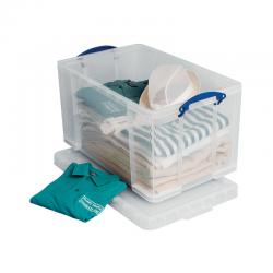 Really Useful 84L Plastic Storage Box 710x440x380mm Clear 84LC RUP80080