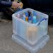 Really Useful 35L Plastic Storage Box With Lid W480xD390xH310mm Clear 35C RUP80130