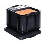 Really Useful 35L Recycled Plastic Storage Box Black 35Black R RUP80135