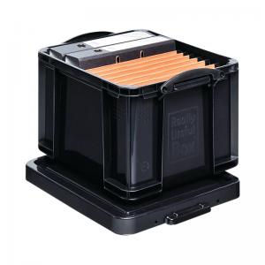 Really Useful 35L Recycled Plastic Storage Box Black 35Black R