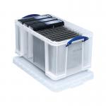 Really Useful 48L Plastic Storage Box W600xD400xH310mm Clear 48C RUP80147