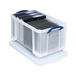 Really Useful 48L Plastic Storage Box 600x400x310mm Clear 48C RUP80147