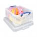 Really Useful 18L Plastic Storage Box with Lid L480xW390xD200mm CD/DVDs Clear EBCCD RUP80155