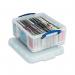 Really Useful 18L Plastic Storage Box with Lid L480xW390xD200mm CD/DVDs Clear EBCCD RUP80155