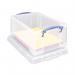 Really Useful 9L Storage Box With Lid and Clip Lock Handles Clear 9C RUP80173