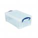 Really Useful 9L Storage Box With Lid and Clip Lock Handles Clear 9C RUP80173