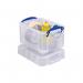 Really Useful 3L Plastic Storage Box With Lid 245x180x160mm Clear 3C RUP80177