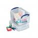 Really Useful 3L Plastic Storage Box With Lid 245x180x160mm Clear 3C RUP80177