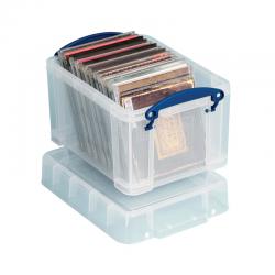 Really Useful 3L Plastic Storage Box with Lid 245x180x160mm Clear 3C RUP80177
