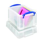 Really Useful 3L Plastic Storage Box With Lid 245x180x160mm Clear 3C RUP80177