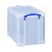Really Useful 19L Plastic Storage Box With Lid W375xD255xH290mm Clear RUP80213