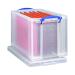 Really Useful 24L Plastic Storage Box With Lid W465xD270xH290mm Clear RUP80256