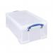 Really Useful 12L Plastic Storage Box with Lid 465x270x150mm C4 Clear 12C RUP80501