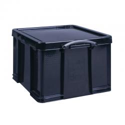 Really Useful 42 Litre Recycled Plastic Storage Box Black 42BKR RUP80666