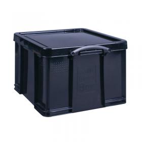 Really Useful 42 Litre Recycled Plastic Storage Box Black 42BKR RUP80666