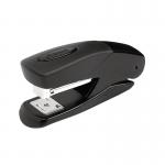 The photo shows a black Rexel Choices Matador Half Strip Stapler with a capacity of 25 sheets. The sleek design and sturdy build of the Rexel stapler is evident in the photo. The brand name Rexel is clearly written on the side.