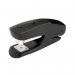 The photo shows a black Rexel Choices Matador Half Strip Stapler with a capacity of 25 sheets. The sleek design and sturdy build of the Rexel stapler is evident in the photo. The brand name Rexel is clearly written on the side.