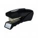 In the photograph, three black Rexel Gazelle half strip staplers are displayed next to each other. The staplers have a sleek design and can hold up to 20 sheets of paper. The logo Rexel is prominently displayed on the side.