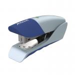 The Rexel Gazelle Half Strip Stapler in SilverBlue effortlessly staples up to 20 sheets at a time. Its sleek design and durable construction make it a staple on any desk.
