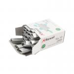 The image shows a pack of 5000 Rexel No.10 metal staples, measuring 5mm in size. The staples are neatly arranged in a clear plastic packaging with the brand name Rexel prominently displayed on the top. The staples are shiny and durable, perfect for securely fastening papers together.