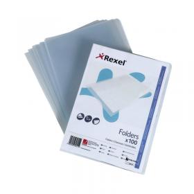 Rexel Superfine Cut Flush Folder A4 Clear (Pack of 100) 12175 RX12175