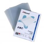 Rexel Superfine Cut Flush Folder A4 Clear (Pack of 100) 12175 RX12175