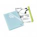 A stack of 100 clear A4 polypropylene folders by Rexel, each with a sleek cut flush design. The folders are organized neatly, with a professional appearance. The folders clear material allows for easy visibility of the contents inside. Perfect for organizing documents in any professional setting.