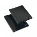 In this picture, we see a sleek and professional black Rexel Soft Touch Smooth Display Book with 24 pockets, designed to hold standard A4-sized papers. The cover has a unique soft touch finish, giving it a smooth and modern appearance. The book is perfect for organizing and presenting important documents.