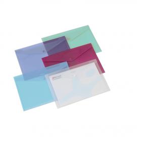 Rexel Popper Folder A4 Clear Assorted (Pack of 6) 16129AS RX16129