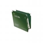 A picture of the Crystalfile Lateral Filing system would show a pack of 25 green files, each with a capacity for 150 sheets. The files are 15mm thick and have the brand name Rexel Crystalfile Extra written on them. They are designed for efficient and organized lateral filing.