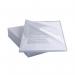 The photo shows a packet of 25 clear A4 cut flush folders from Rexel. The folders have an anti-slip feature and are designed for easy organization. They are ideal for keeping important documents neat and tidy.