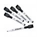 Rexel Magnet Dry Erase Markers Black (Pack of 6) 2104184 RX46923