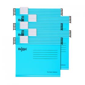 Rexel Classic Suspension Files Foolscap Blue (Pack of 25) 2115590 RX58100