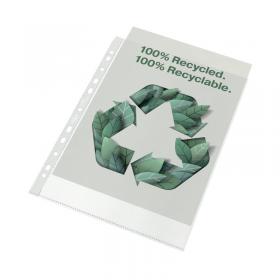 Rexel 100% Recycled A4 Punched Pocket (Pack of 100) 2115702 RX61705