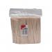 The photo shows a pack of VOW Kitchen Essentials Wooden Coffee Stirrers containing 1000 individual stirrers. The stirrers are made of wood and are neatly arranged in a stack within the packaging. The packaging features the brand name and product specifications.