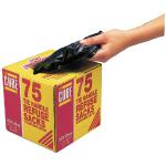 Le Cube Tie Handle Refuse Sacks With Dispenser 100 Litre Black (Pack of 75) 0481 RY01763